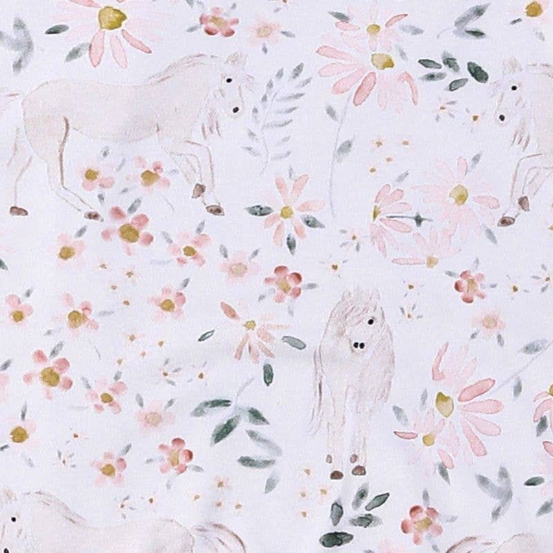 Girl's Horse Petals Romper