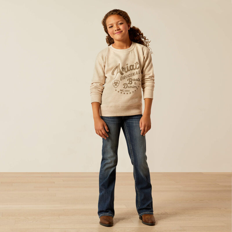 Girl's Ariat Original Sweatshirt - Oatmeal Heather