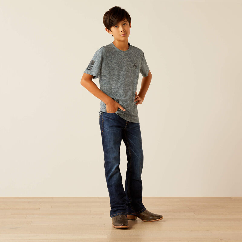 Boy's Ariat Vertical Gradient Charger Shirt