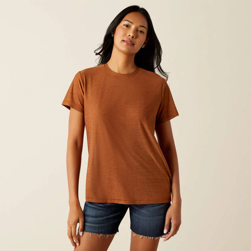 Women's Ariat Laguna BACK LOGO SHIRT - TOFFEE