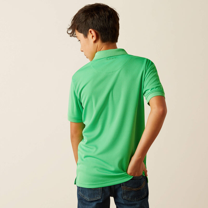 Boy's Ariat TEK Polo - Irish Green