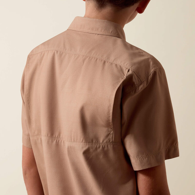 Boy's Ariat VentTEK Outbound Classic Fit Shirt - Khaki