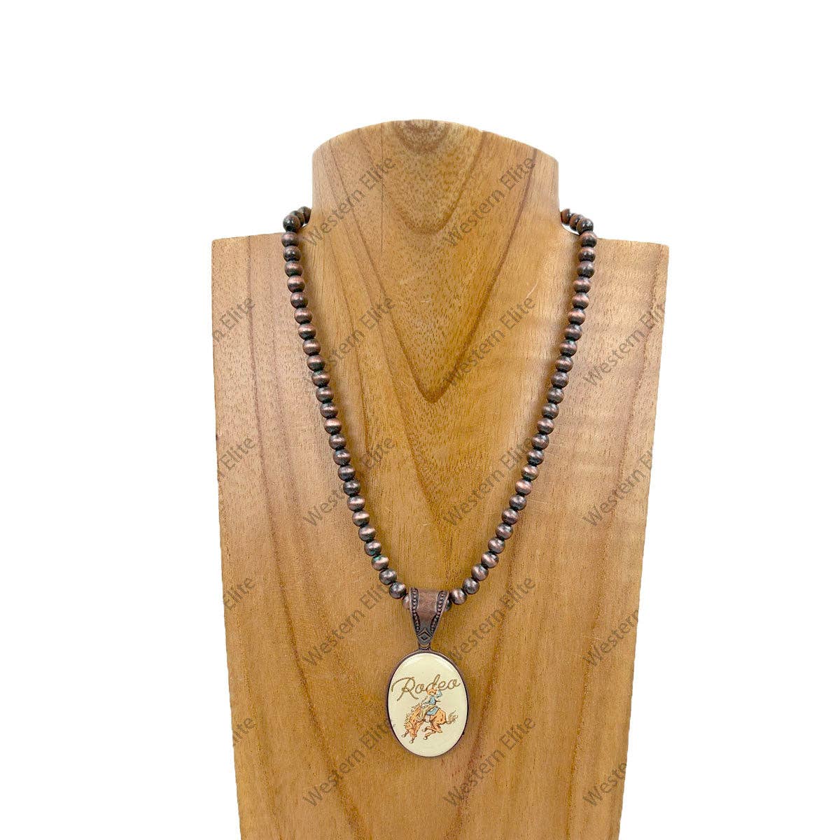 Oval Cowboy Pendent Necklace