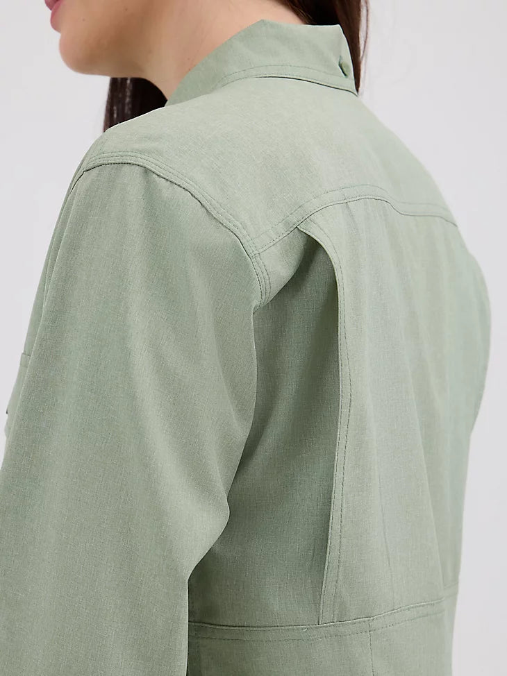 Women's Wrangler Riggs Workwear Lightweight Vented Work Shirt - Green