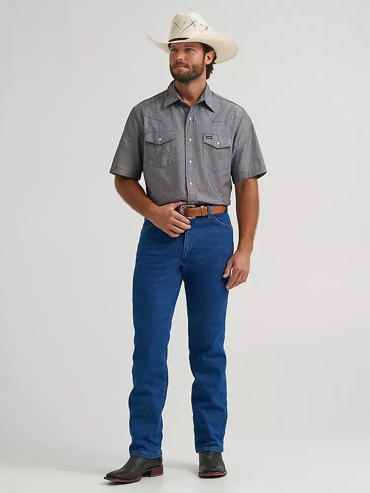 Men's Wrangler Cowboy Cut Short Sleeve Shirt - Charcoal