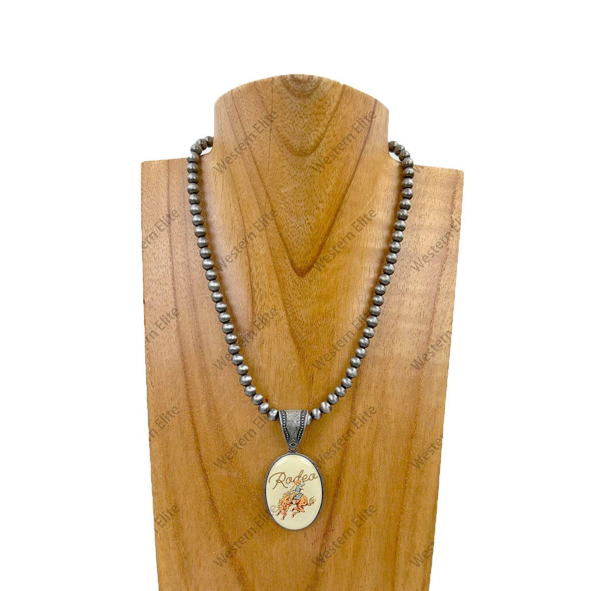 Oval Cowboy Pendent Necklace