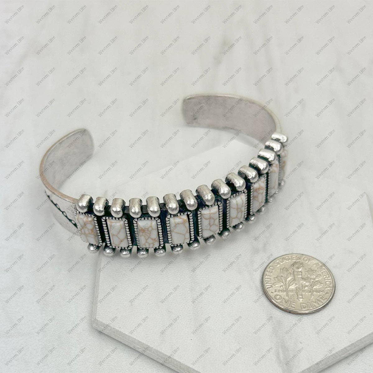 White Turquoise Stone Bangle