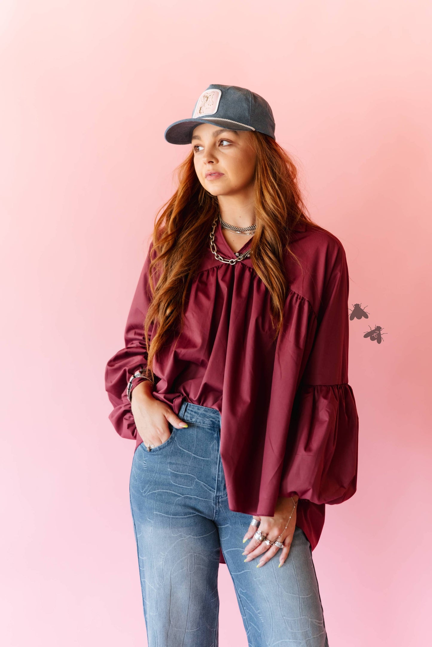 Women's 2FlyCo The Brazos Top - Wine
