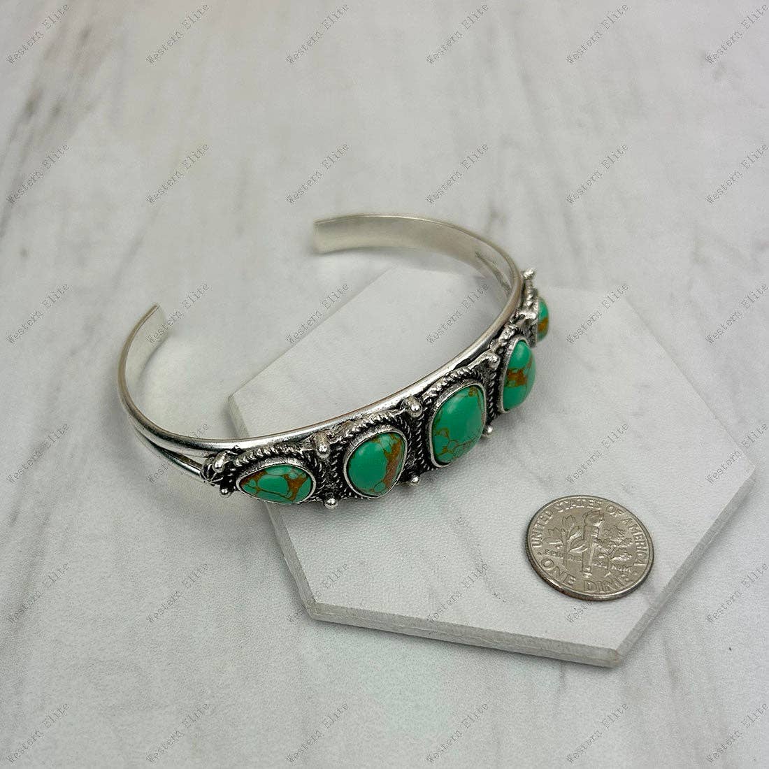 Green Turquoise Stone Bangle