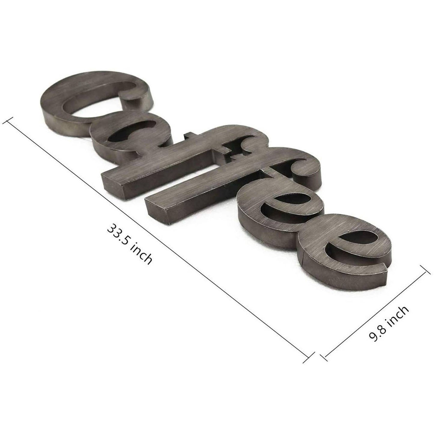 3D 'Coffee' Metal Wall Hanging Sign