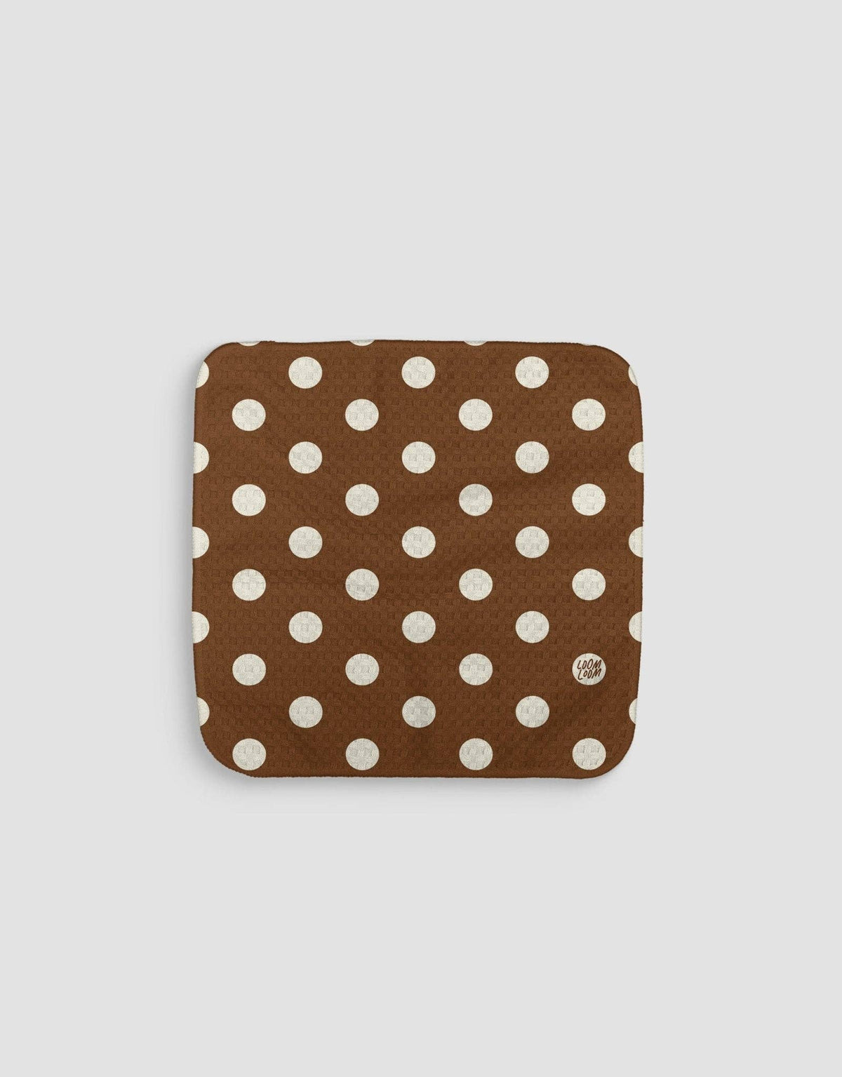 Brown Tan Polka Dot Dishcloth