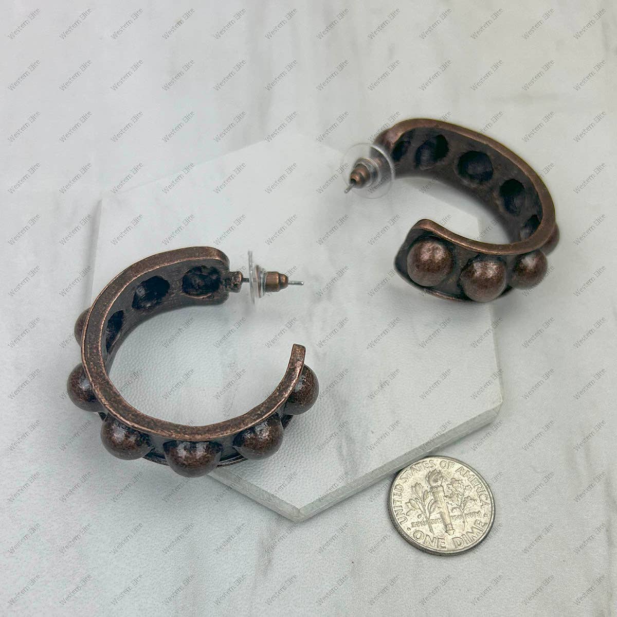 Copper Metal Earrings