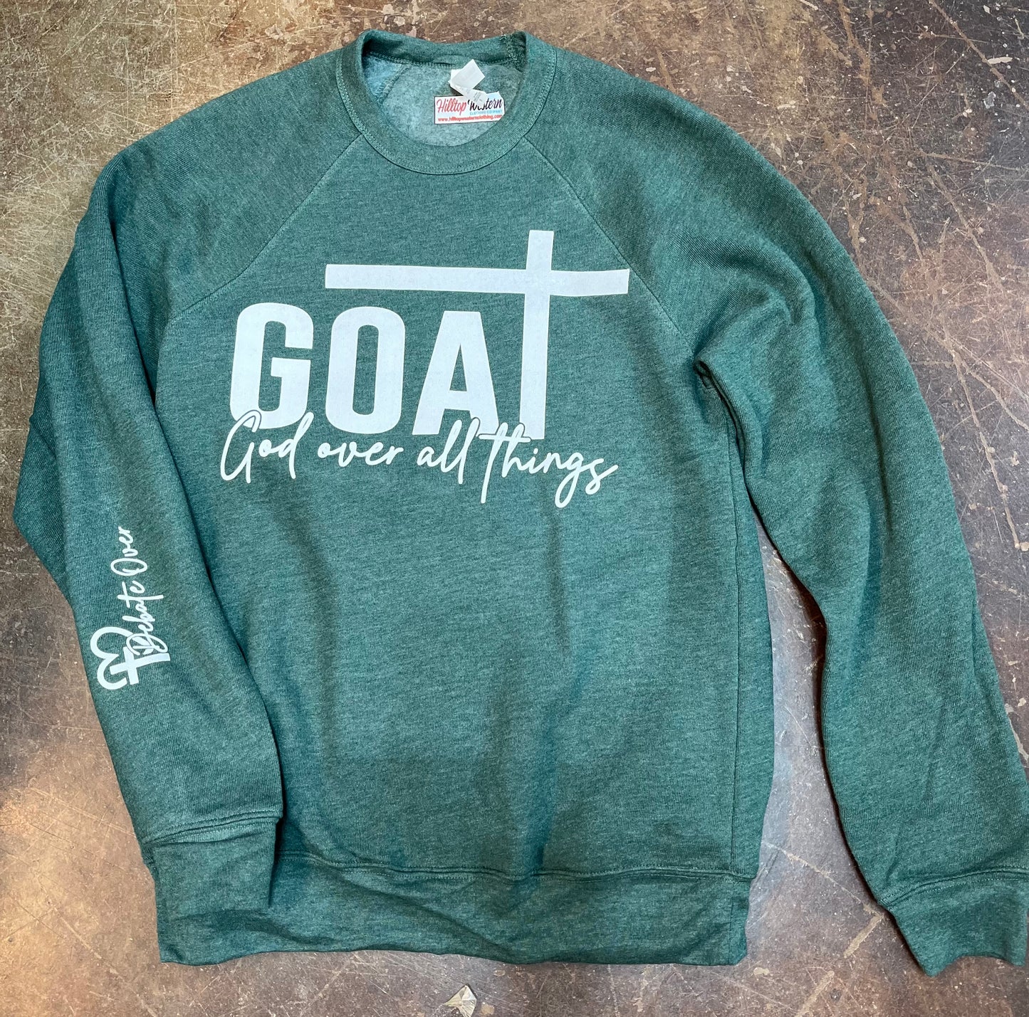 Women's "GOAT Military Green Sweatshirt