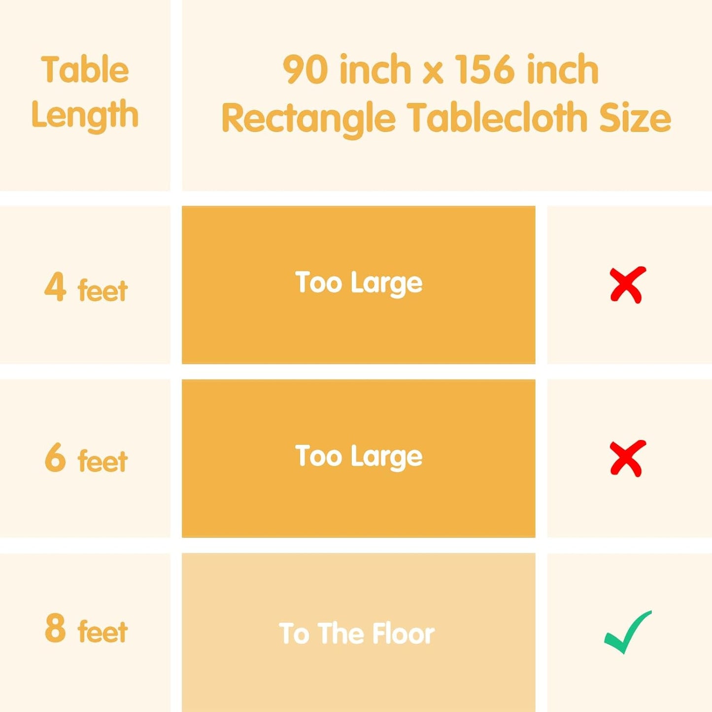 Black Tablecloth for Rectangle Tables 90" x 156"