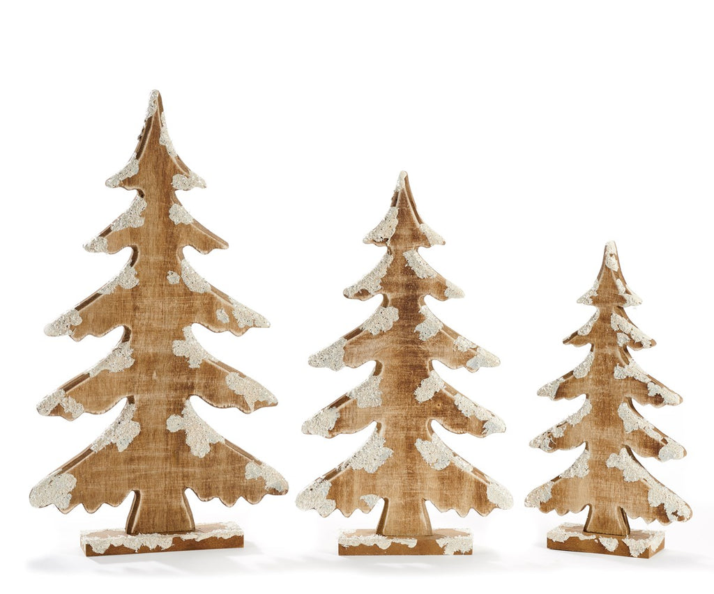 Snowy Pine Tree Table Décor, Set of 3