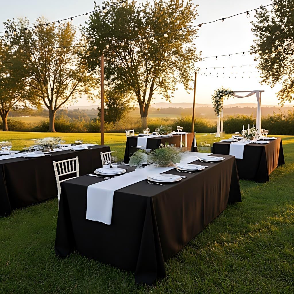 Black Tablecloth for Rectangle Tables