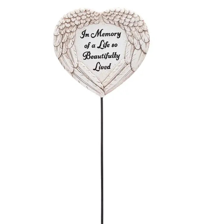 Angel Wing Memorial Garden Stake