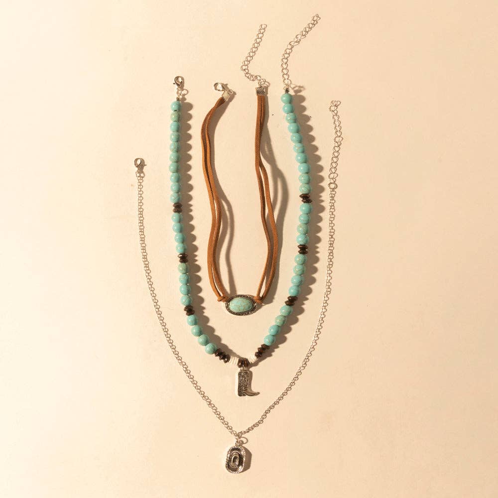 Turquoise Beads and Horseshoe