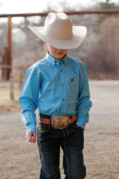 Boy's Cinch BLUE GEOMETRIC PRINT