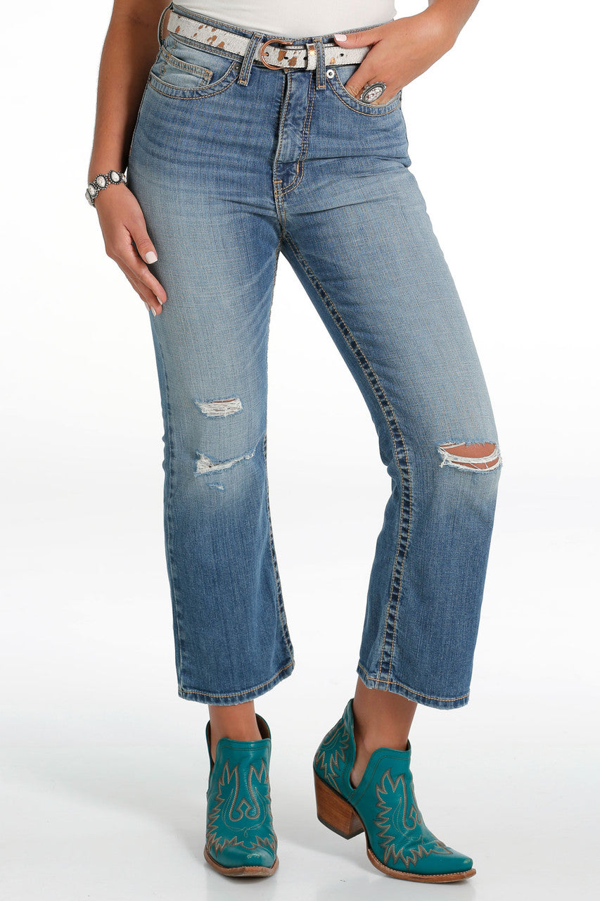 Women's Cruel Denim Skylar Sky-High Rise Cropped Jeans