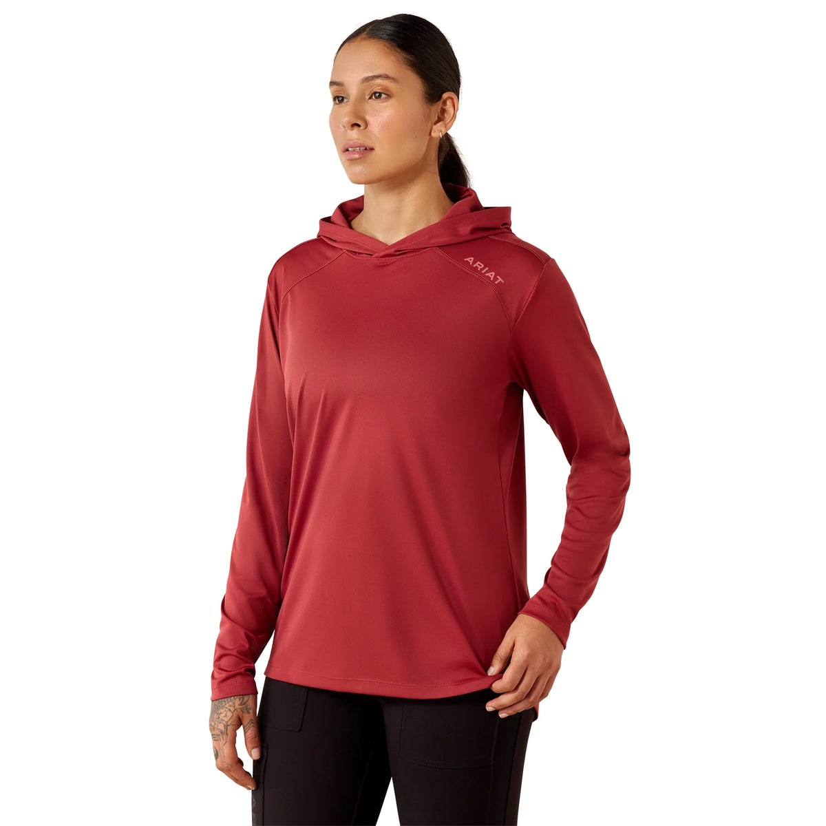 Women's Ariat Rebar Sun-blocker Long Sleeve T-Shirt - Burnt Russet