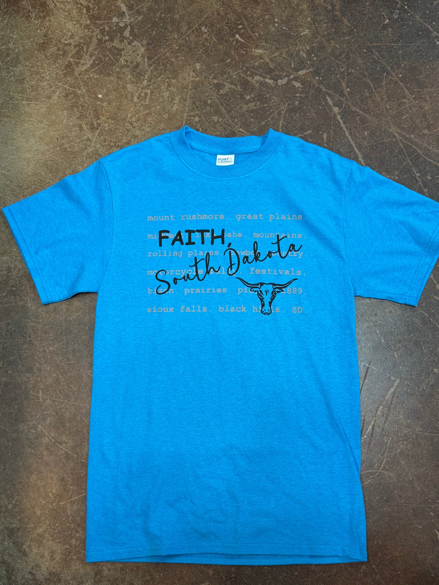 "Great State of Faith, SD" Heather Aqua Shirts