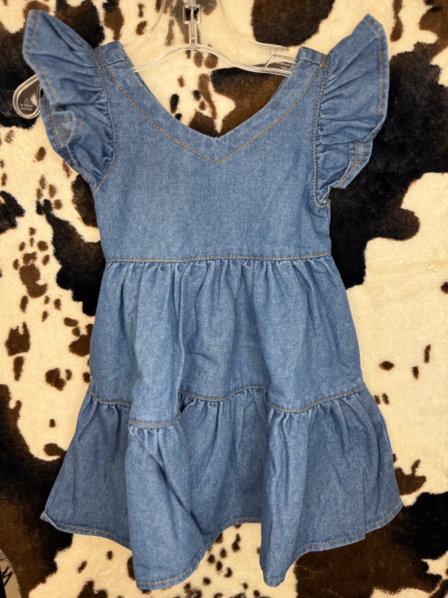 Girl's Shea Baby Denim Ruffle Dress