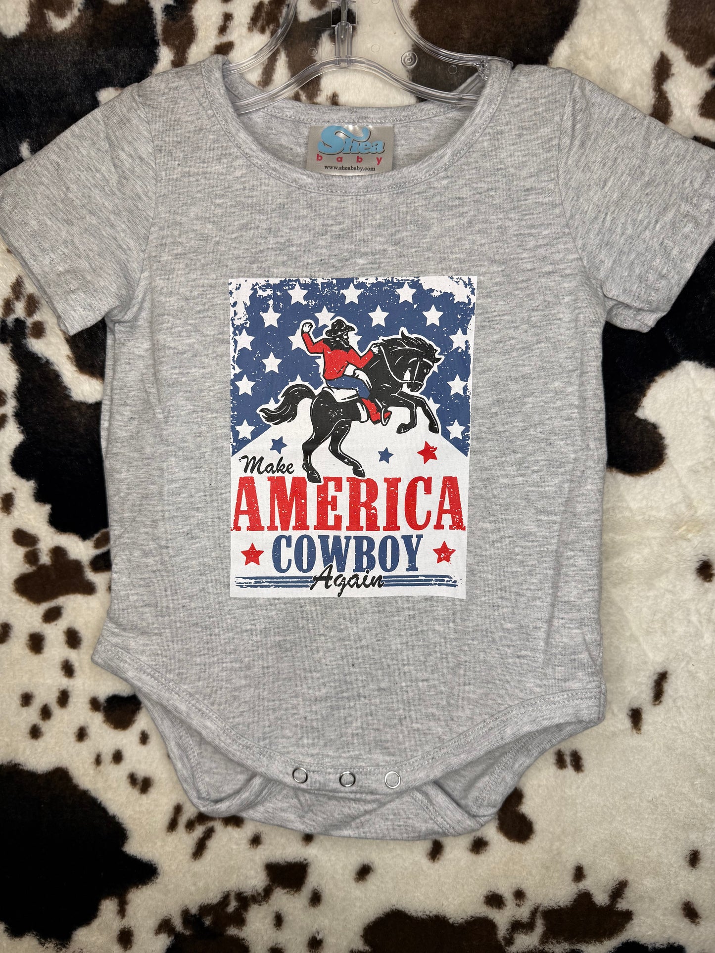 Boy's Shea Baby Make America Cowboy Again Onesie