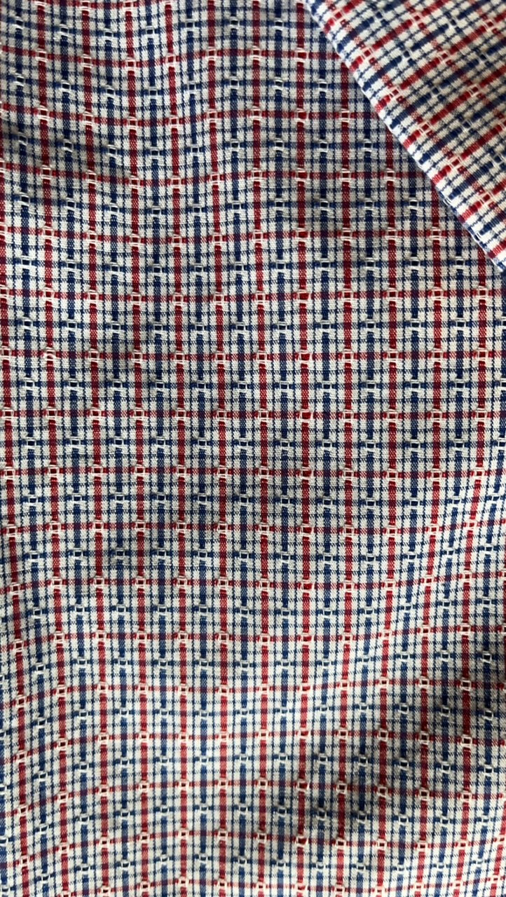 Men's Panhandle Rough Stock Red/White/Blue Long Sleeve Western Shirt