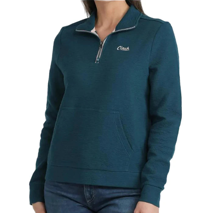 Women's Cinch Teal 1/4 Zip Pullover