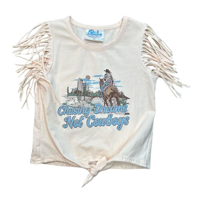 Girl's Shea Baby Chasing Dreams Not Cowboys Graphic Shirt