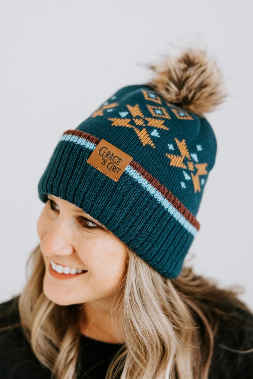 Women's Grace N' Grit Double Diamond Beanie
