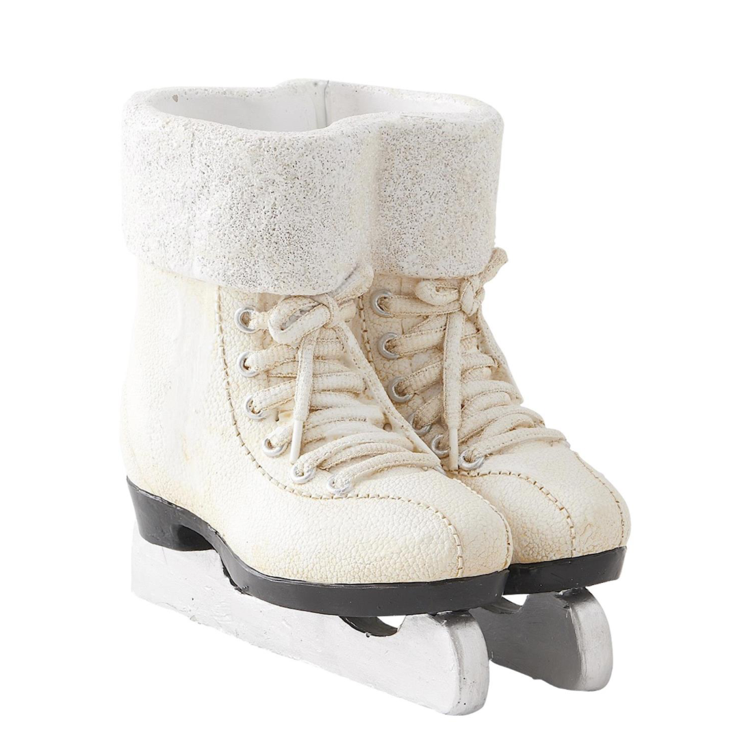 Resin Paid of Ice Skates w/ Glitter - 7"