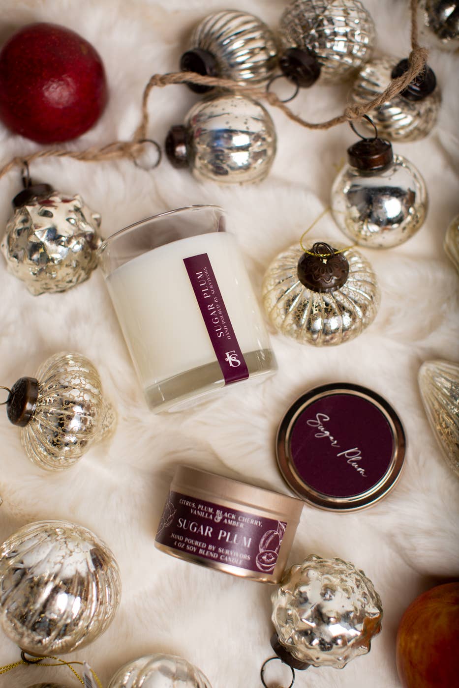 Sugar Plum 4oz Travel Tin Candle