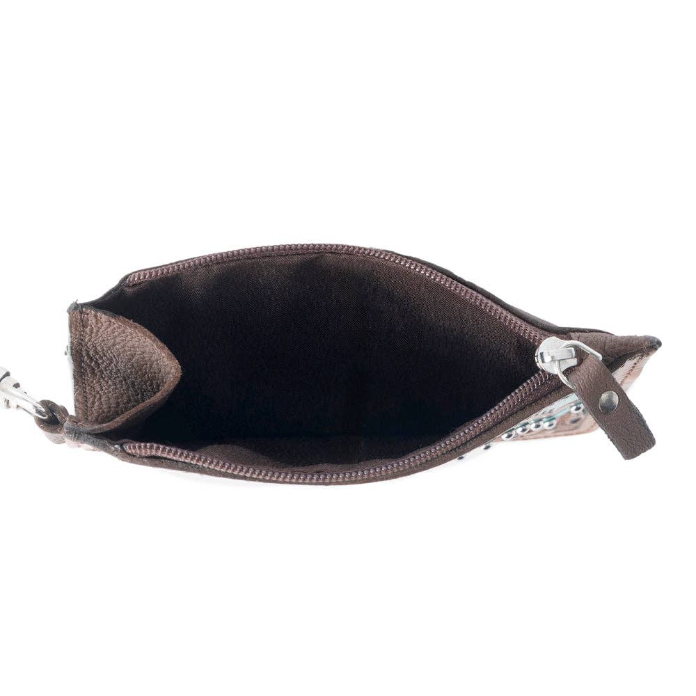 Western Card Holder - Brown & Turquiose