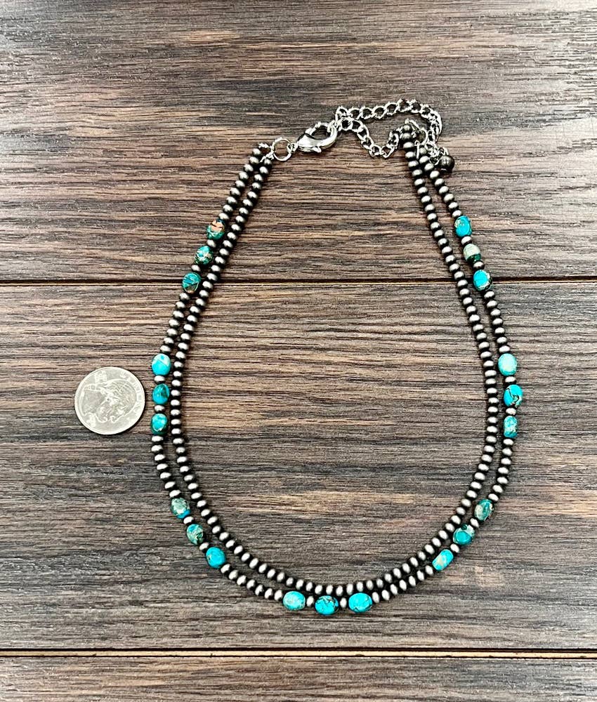 Navajo Oval Gemstone Necklace