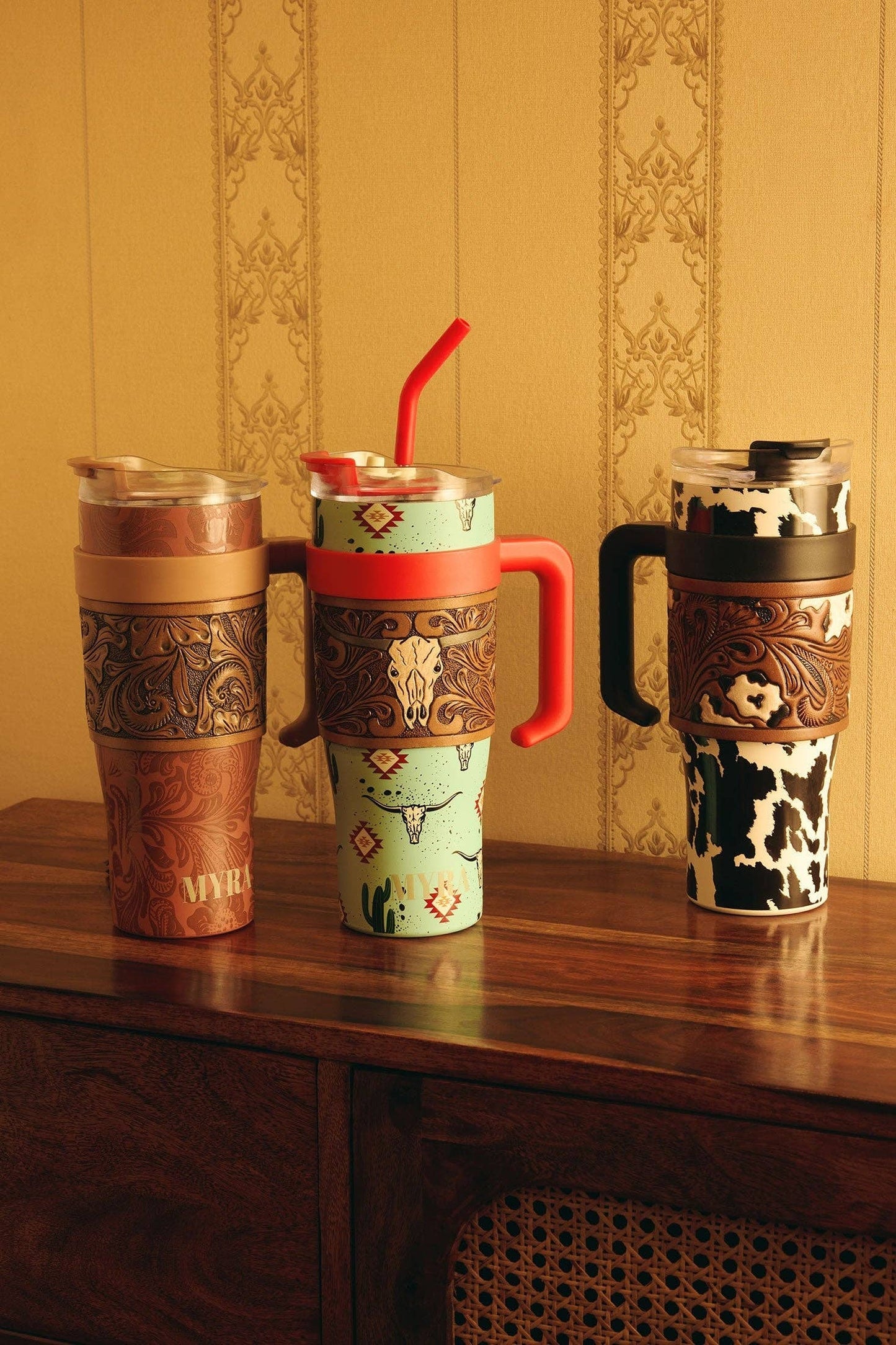 Tumbler In Brown and White