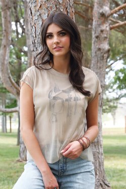 Women's Cruel Denim Saddle Mesh Top