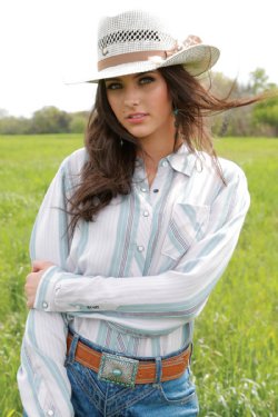 Women's Cruel Denim Girlfriend Fit Stripe Snap Front Western Shirt