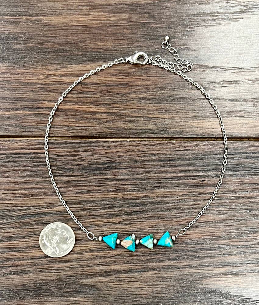 Triangle Gemstone Necklace