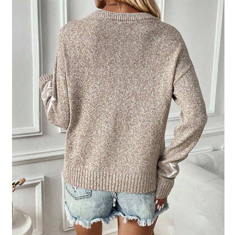 Women's Star Pattern Pullover Sweater