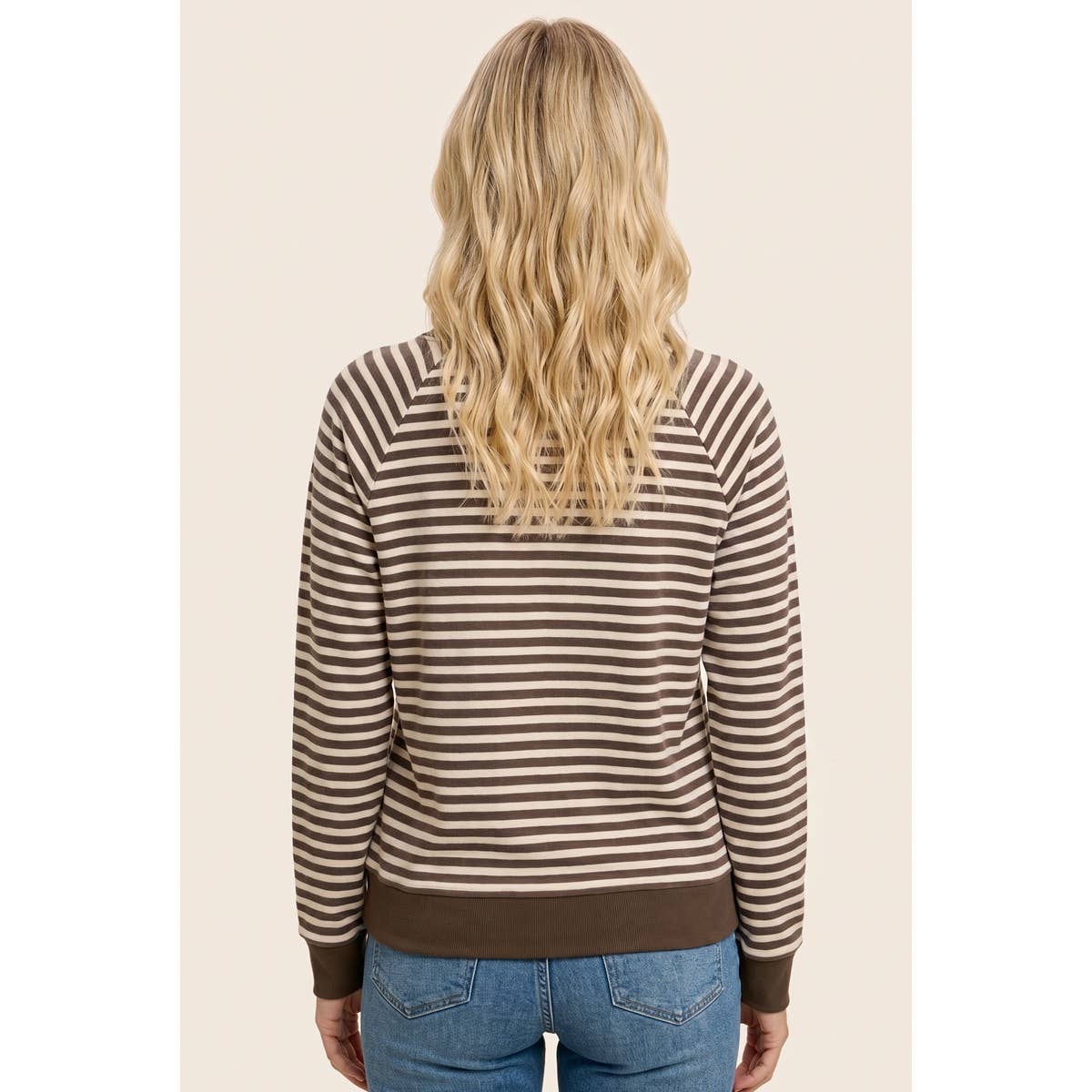 Women's Mocha Stripped Sweater