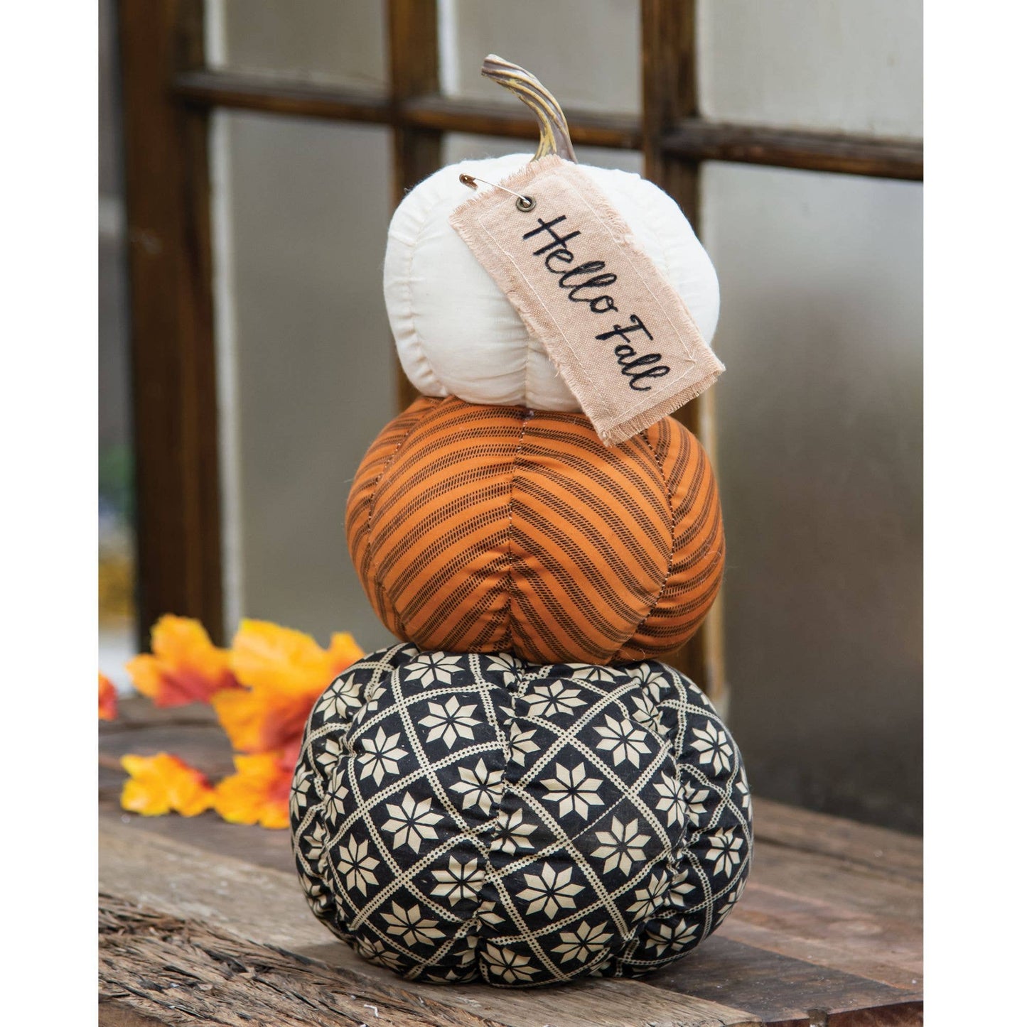 'Hello Fall' Pumpkin Stack