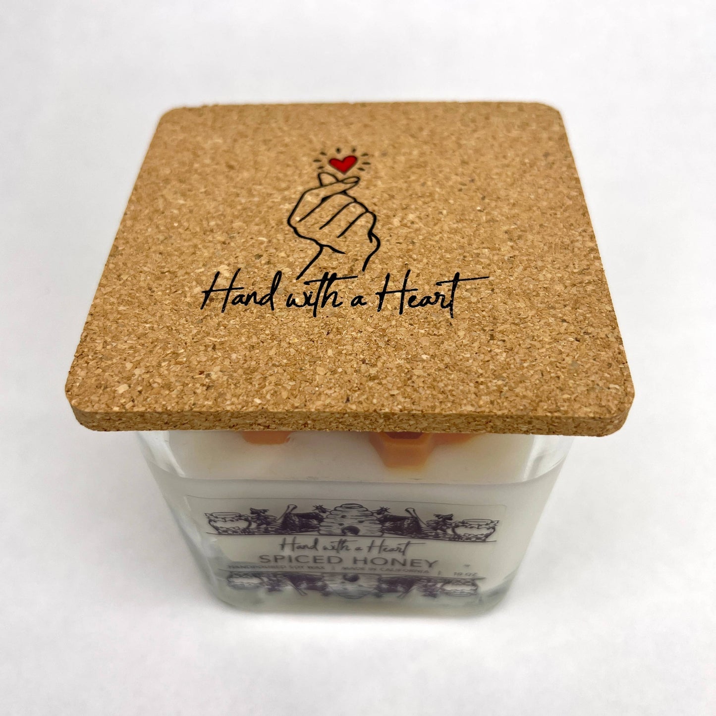 Hand With A Heart Spiced Honey Soy Wax Candle