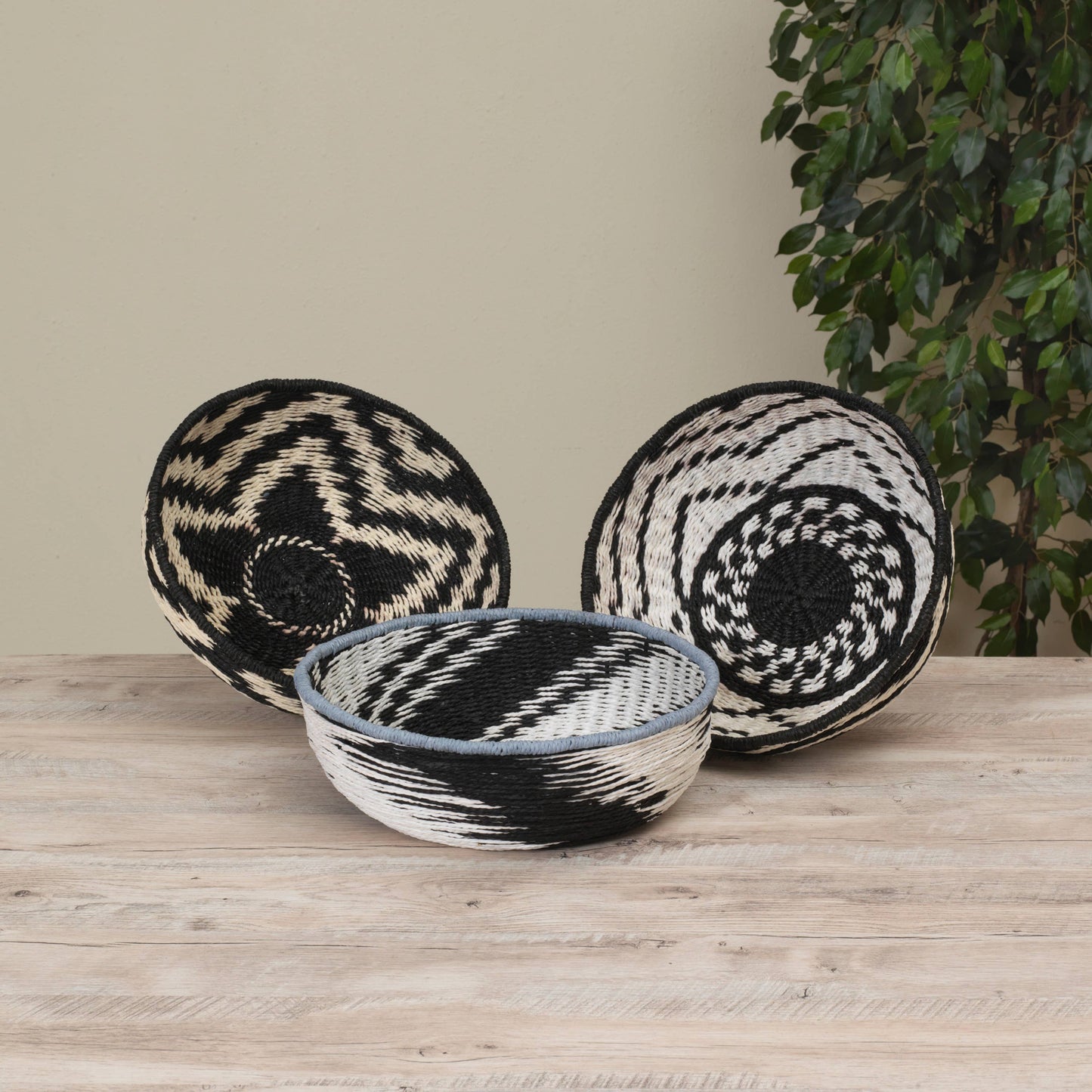 Black Hand Woven Basket