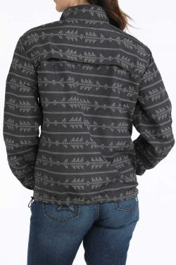 Women's Cinch Southwestern Print 1/2 Zip Windbreaker - Gray