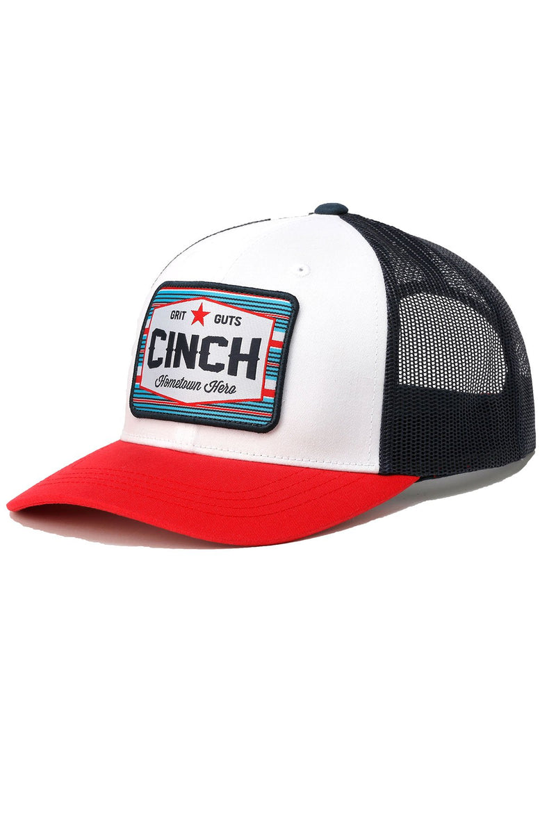 Men's Cinch Hometown Hero Snapback Cap - WHITE / RED / NAVY