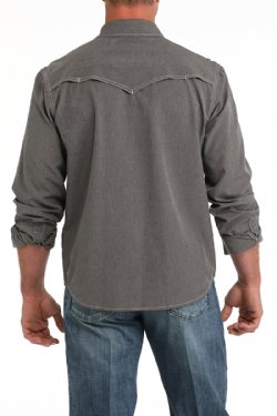 Men's Cinch ArenaFlex Western Camp Shirt - Charcoal