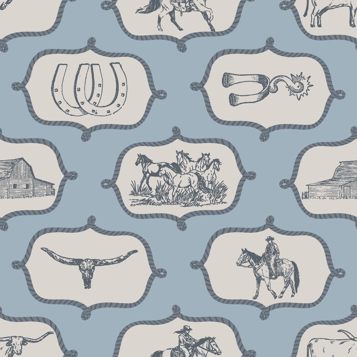 Shea Baby Blue Buckaroo Swaddle