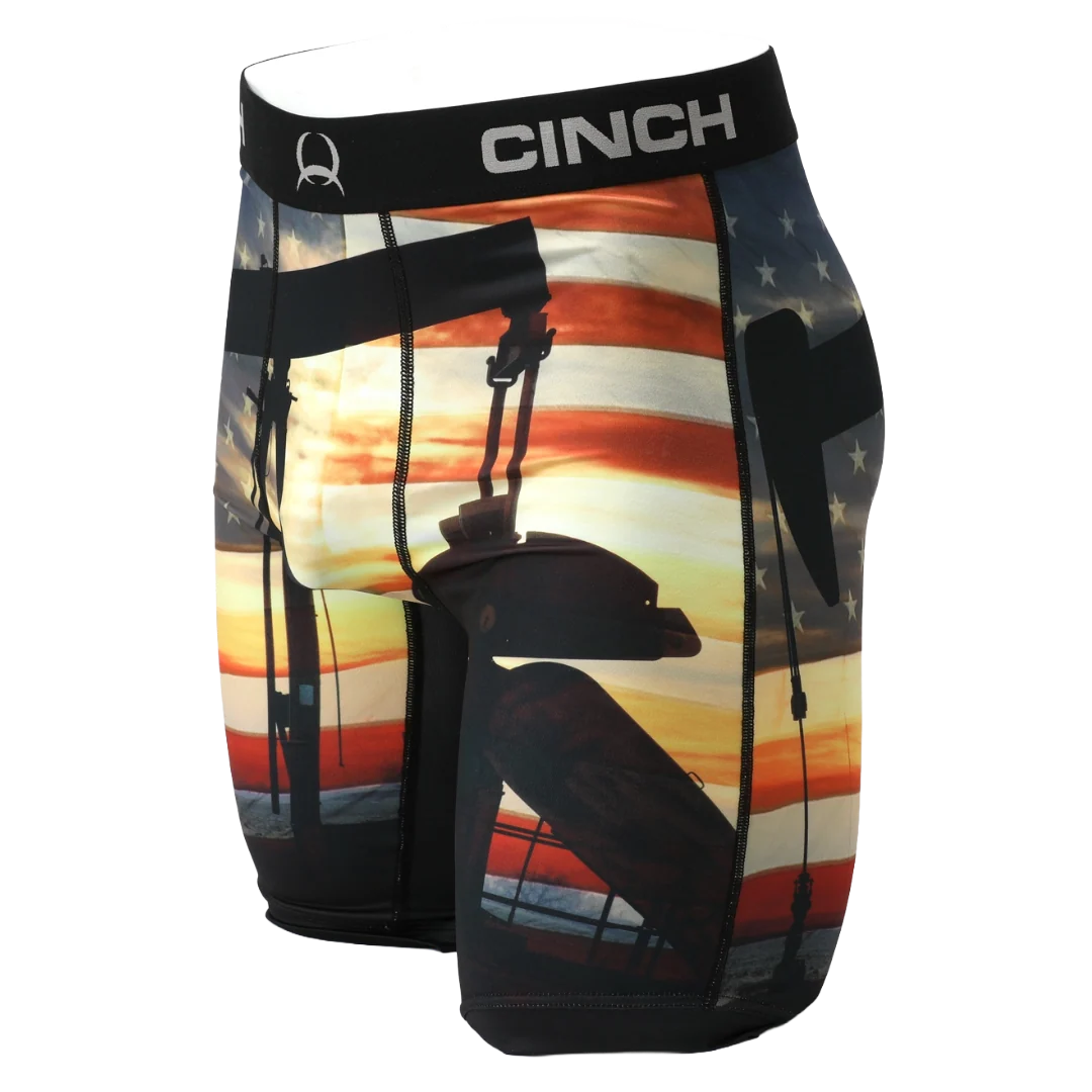 Men's Cinch 9" Pump Jack Multi Colored Boxer Brief
